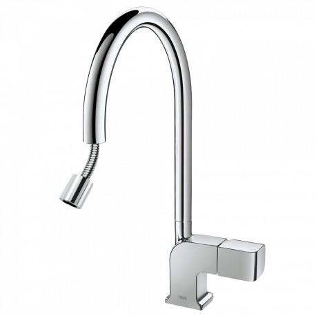 MITIGEUR ÉVIER AVEC BEC EXTRACTIBLE - TRES 187444