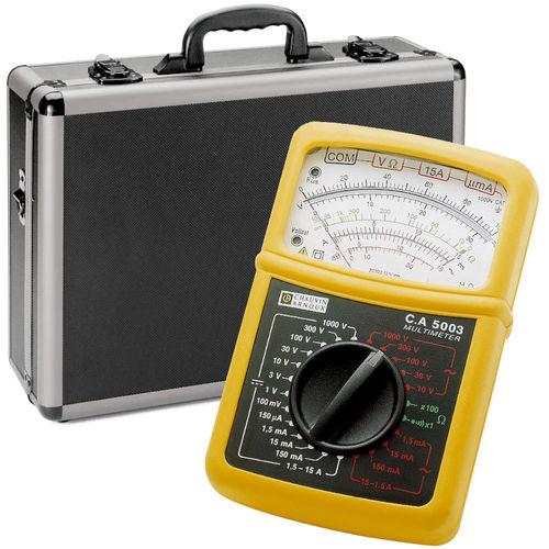 MULTIMÈTRE ANALOGIQUE - 600V, 15A AC/DC - +-1.5% - AVEC MALLETTE DE TRANSPORT RIGIDE - CARCA5003-KIT