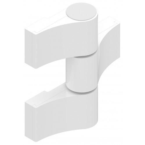 PAUMELLE EN APPLIQUE À 3 LAMES DIAM POUR PORTE D'ENTRÉE -ENTRAXE 93 MM - BLANC SIGNALISATION 9016 LA CROISÉE DS