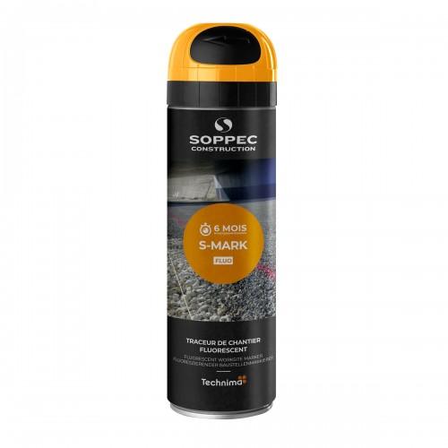 PEINTURE DE MARQUAGE PROVISOIRE FLUORESCENTE - 3 À 6 MOIS - S-MARK - ORANGE - X1 TECHNIMA SOPPEC