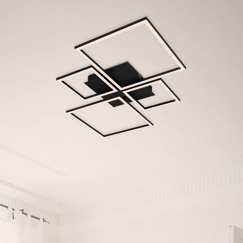 BRILONER PLAFONNIER LED FRAME, CCT, 4 LAMPES, NOIR