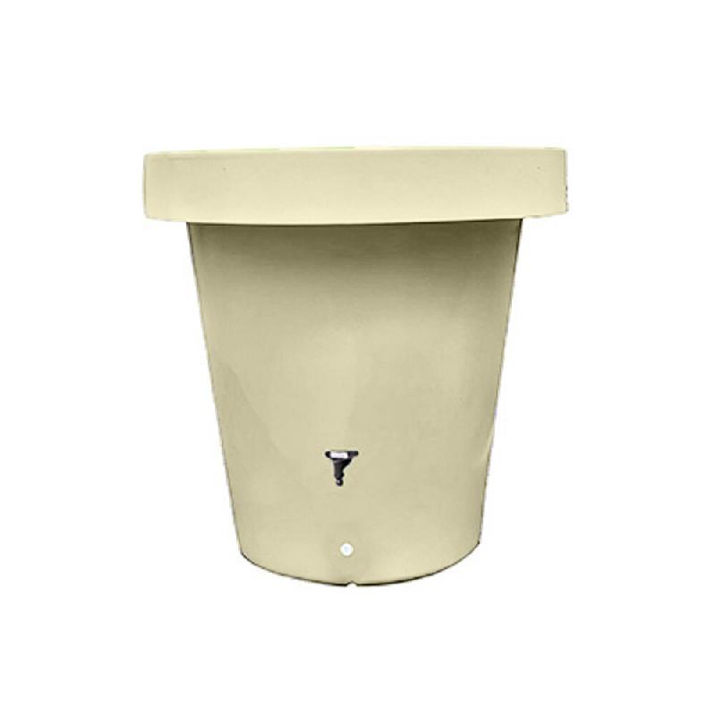 PLAST'UP ROTOMOULAGE Carré de plantation récupérateur d'eau de pluie mural lluvia 420l - SABLE - beige 0637962081510_0