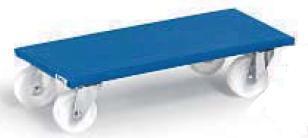 Plateaux roulants - Rouleurs pour meubles avec revêtement antidérapant - Roues pivotantes Ø100 mm ou Ø125 mm_0