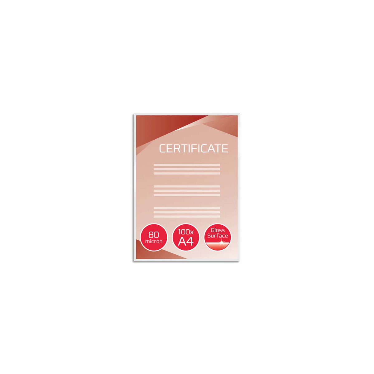POCHETTES DE PLASTIFICATION STANDARD GBC - A6 - 80 MICRONS - PACK DE 100