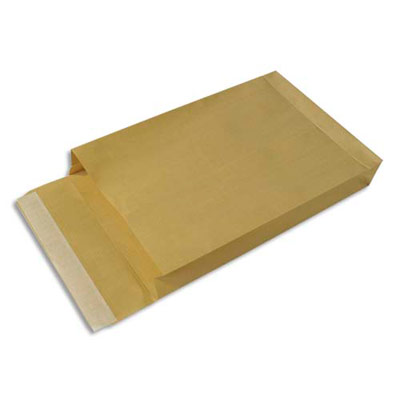 POCHETTES KRAFT ARME GPV - 3 SOUFFLETS 7 CM - 130 G - 300 X 470 MM -  BOITE DE 250 POCHETTES