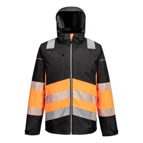PORTWEST PW364 PARKA PW3 HV CLASSE 1 ORANGE/NOIR - TAILLE XL