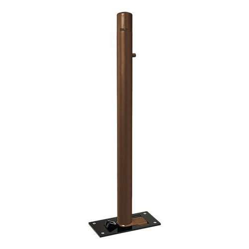 POTELET RABATTABLE SOLIBLOC Ø76MM CARREFOUR ZINC MARRON 8017 - PROCITY