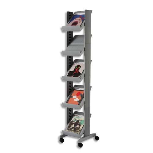 PRÉSENTOIR MOBILE CORNER COLORIS ALU L 35 X H 167,5 X P 38,5 CM