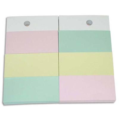 RECHARGES POUR SUPPORT FORMAT A6 - 6 BLOCS 34X75 MM - COULEURS PASTELS