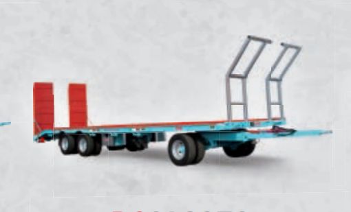 Remorque plateau agricole PC240970 - Agrimec di Crosetto Elio & C. Snc - Dimensions 9.70 x 2.55 m - PTAC 24 t - 3 essieux_0