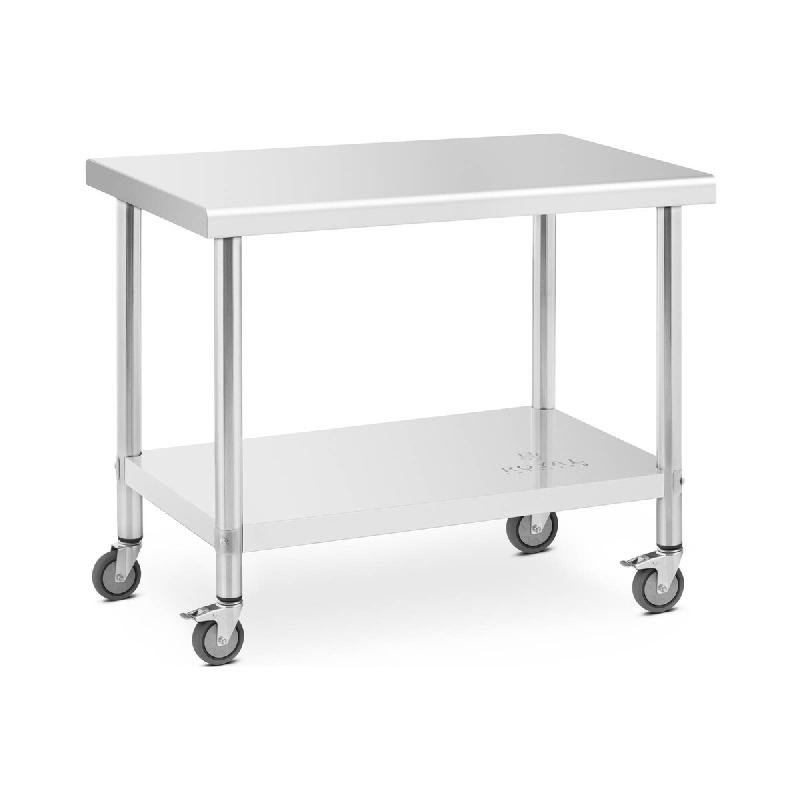 Royal Catering - Royal Catering RCAT-100/60-W Table de travail 60 x 100 cm capacité de charge 155 kg Table plan de travail Table de travail atelier -_0