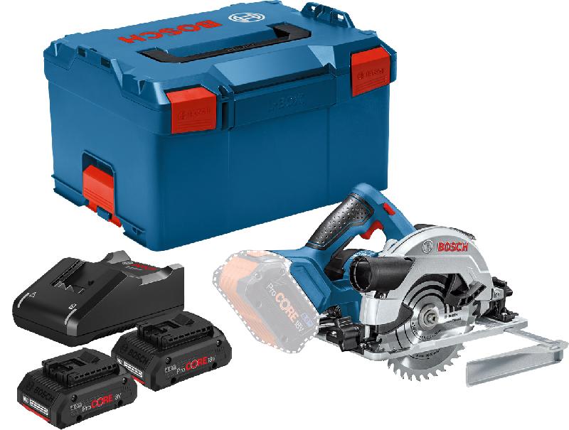 Scie circulaire sans fil 18V GKS 18V-57 G - 2 batteries Procore 4Ah + chargeur GAL 18V-40 - Bosch - 06016A210Q - 750482_0