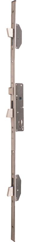 SERRURE 3 POINTS À LARDER ELECTA 1/2 TOUR AXE 25MM TÊTIÈRE U INOX - ISEO - 785101252