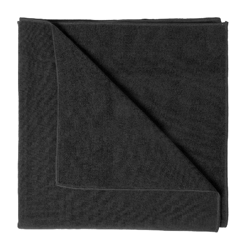 Serviette microfibre 310 g/m² - Couleur noire - Poids 370 g_0