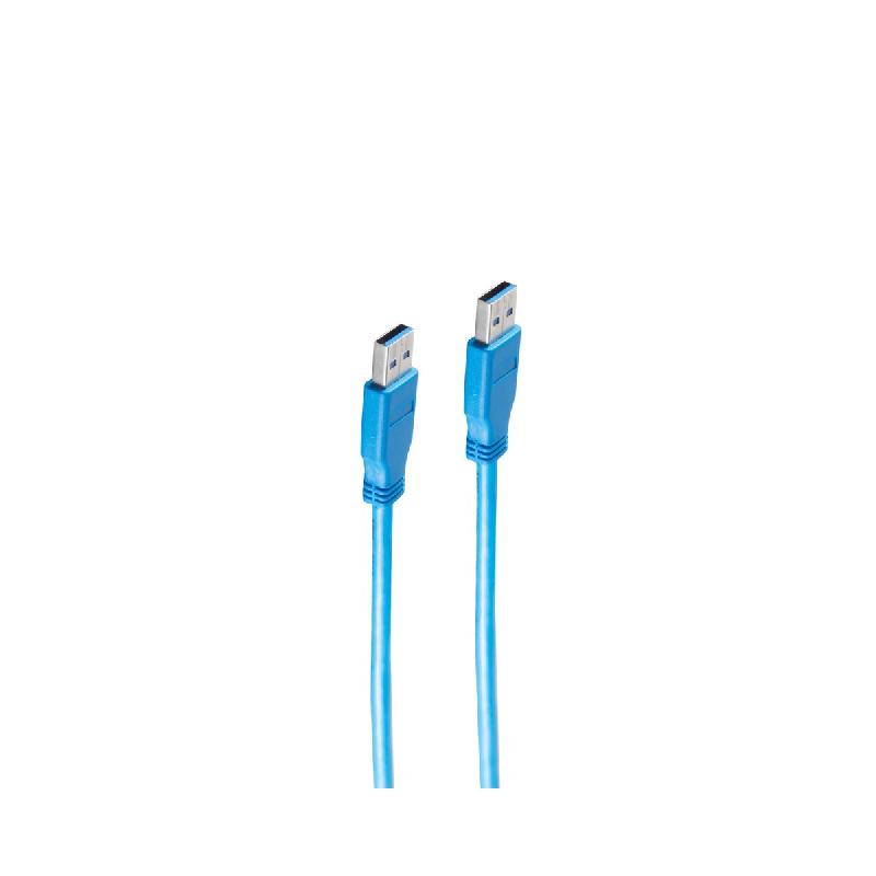 Shiverpeaks BASIC-S Câble USB 3.0, USB-A mâle - USB-A mâle, 0,5 m - bleu 4017538042422_0