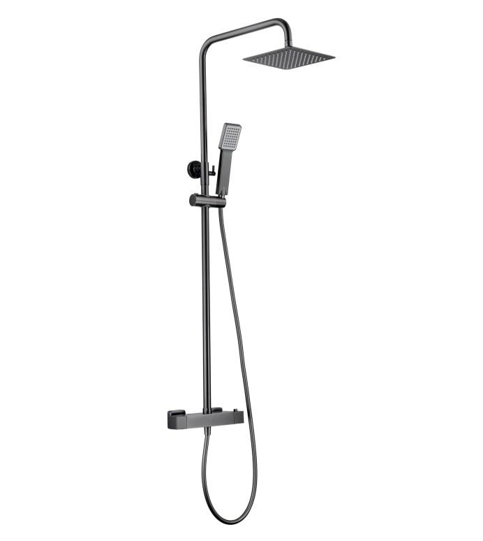 STELLAMEUBLES Ensemble de douche thermostatique Art Gris Anthracite - 8435668038003_0