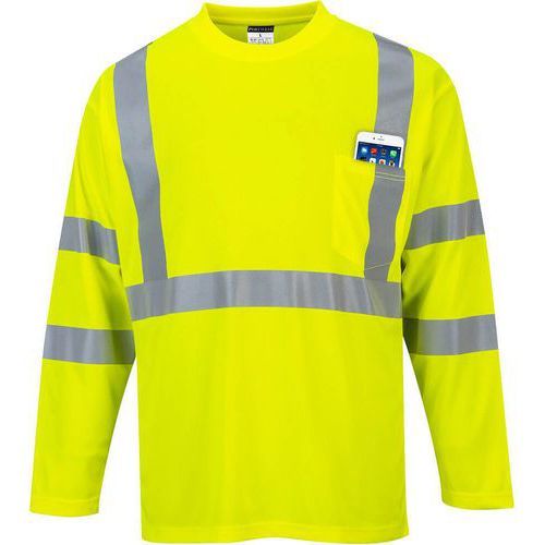 T-SHIRT HAUTE-VISIBILITÉ MANCHES LONGUES S191 JAUNE 6XL - PORTWEST