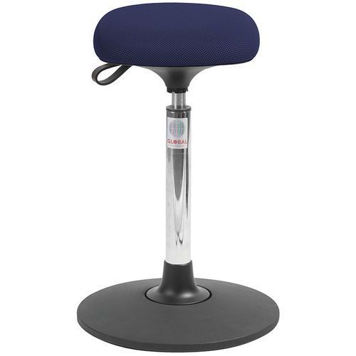 TABOURET SWAY TETRA - TISSU 3D - HAUT - BLEU - GLOBAL PROFESSIONAL SEATING