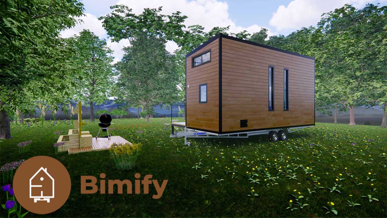 Tiny house double mezzanine - 4 à 6 personnes - Modèle Tiny Cosy 660 - Superficie totale 21,57 m²_0