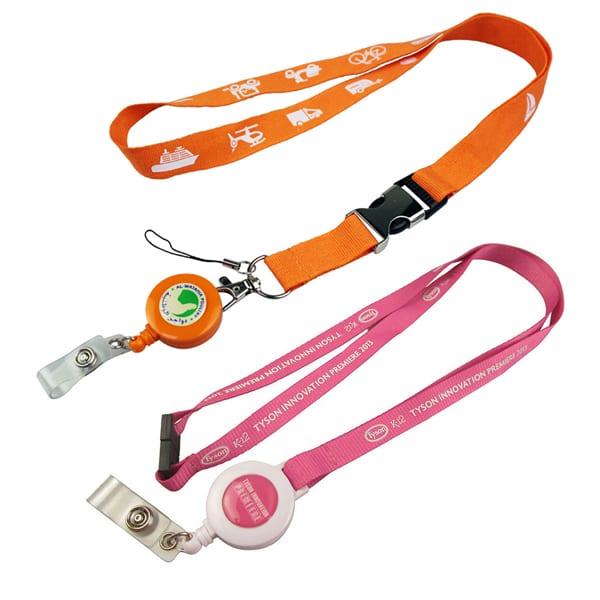 Tour de cou personnalisé avec enrouleur zip - cordon porte carte badge avec impression couleur recto-verso_0