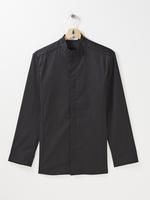 Veste de cuisine - Atelier TB - noire ou blanche en coton tencel extensible avec col officier_0
