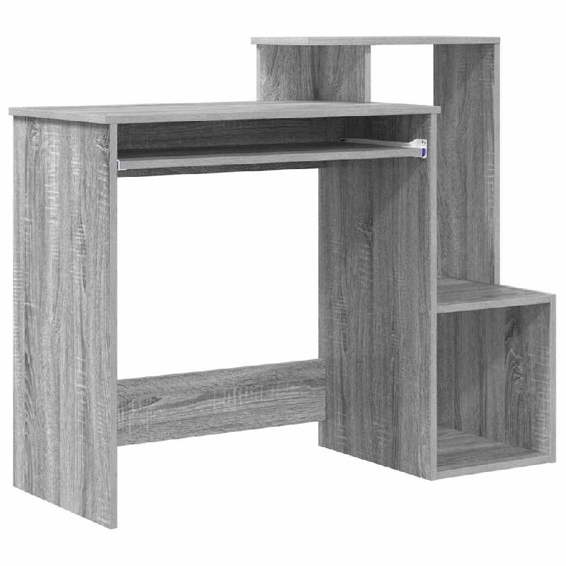 VidaXL Bureau Gris Sonoma 106 x 41 x 88.5 cm Bois d'ingénierie Modèle Riviera Évasion - 869471_0