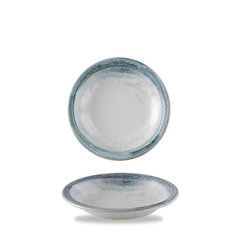 ASSIETTE COUPE CREUSE ROND BLEU PORCELAINE Ø 21 CM FINCA DUDSON