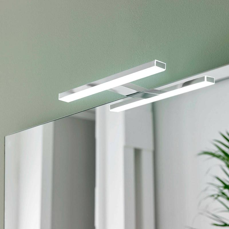 EBIR APPLIQUE POUR MIROIR LED ESTHER 2, CHROMÉ, 28 CM