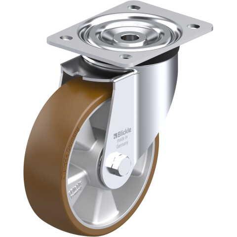 BLICKLE - ROULETTE PIVOTANTE Ø 160MM BANDAGE POLYURÉTHANE PU 400KG - L-ALB 160K