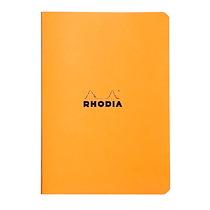 CAHIER PIQUÉ RHODIA CLASSIC 14,8X21 CM 96 PAGES PETITS CARREAUX 5X5 NON DÉTACHABLES 80G - ORANGE - LOT DE 10