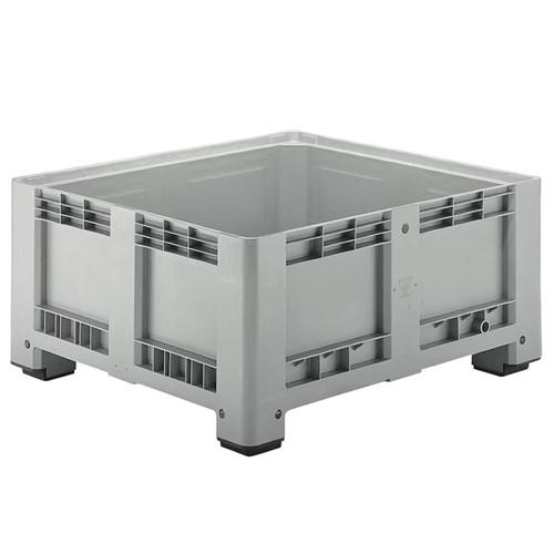Caisse palette plastique rigide pleine - 4 pieds 1200 x 1000 x 580 mm Gris - Réf : CAI123CP1210011_0