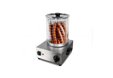 Chauffe saucisses hot dog - Cylindre en verre - Température réglable - Conforme normes CE_0