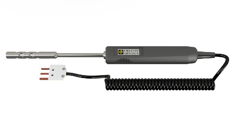 CHAUVIN ARNOUX - Sonde SP12 de type Pt100 pour mesure d'air - 600°C - poignée - longueur 13 cm - diamètre 5 mm_0