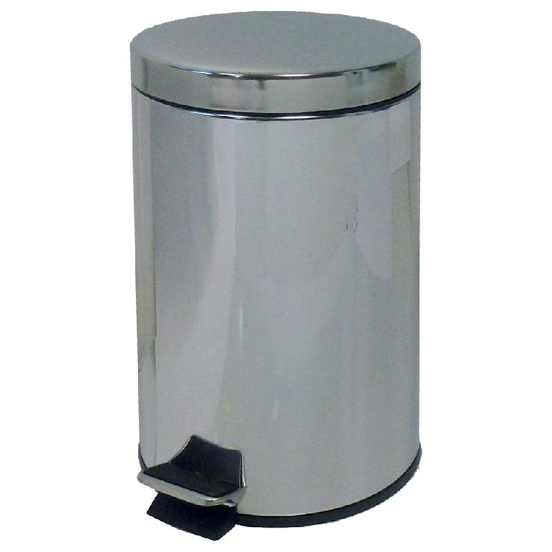 Collecteur à pédale JVD 12 L inox miroir_0