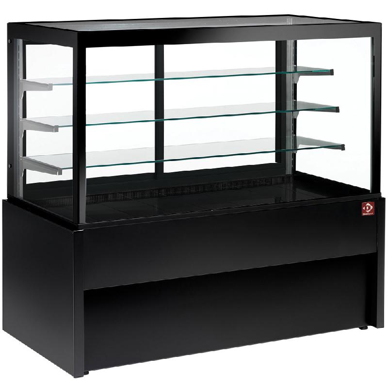 Comptoir vitrine panoramique chauffante 4 niveaux sans réserve noir... - PCB12HT-B9-P_0