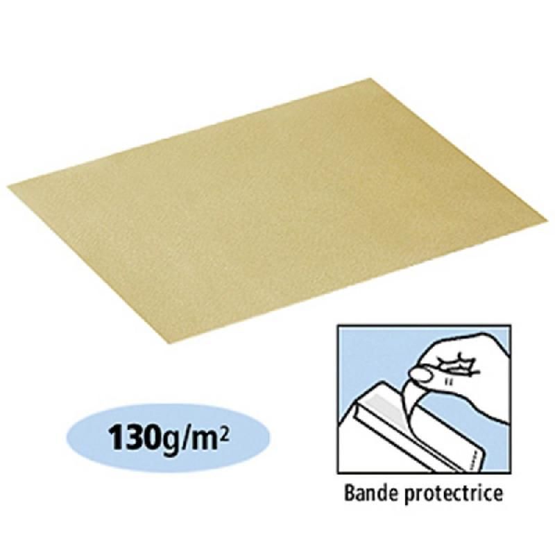 COURONNE BOÎTE DE 500 POCHETTES SANS FENÊTRE - AUTO-ADHÉSIVES - EN KRAFT BLOND ARMÉ - 162 X 229 MM (130 G/M²) - COULEUR KRAFT BLOND