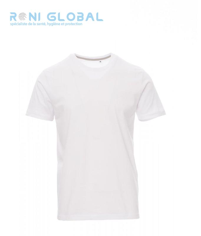 T-shirt de travail homme en coton - FREE PAYPER - 100% coton, col spandex et coutures stretch_0