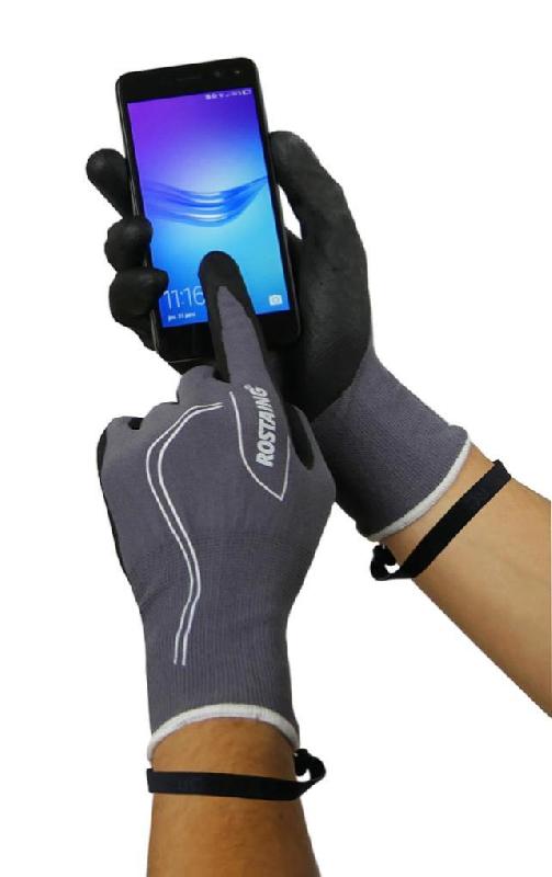 Gants de manutention jardin et bricolage MAXFEEL ROSTAING gris - Taille 9/L - Tactiles et résistants à l'abrasion_0