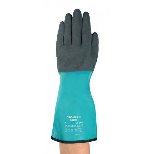 GANTS DE PROTECTION CHIMIQUE EN NITRILE ALPHATEC® 58-201 - 6 PAIRES - TAILLE 10 ANSELL