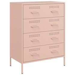 Helloshop26 - Buffet bahut commode armoire meuble de rangement organisateur cuisine salle de séjour salon 68 x 39 x 89 cm acier Rose 02_0036216 - 300_0