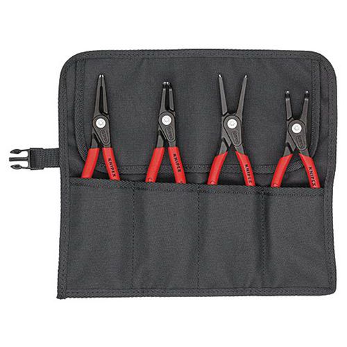 TROUSSE COMPOSÉE D'UN JEU DE 4 PINCES POUR CIRCLIPS (MODÈLE 48 ET 49) - KNIPEX