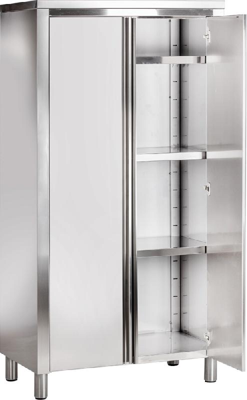 KBS Gastrotechnik KBS Armoire à vaisselle avec portes battantes 1000 x700 x1500 mm 3 étagères - Acier inoxydable 18/10 93060107_0