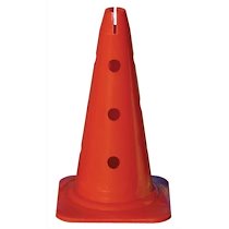 LOT DE 4 CÔNES MLTFCT HAUTEUR 40 CM, FENDU AU SOMMET EN CROIX, AVEC 12 TROUS SUR 3 NIVEAUX