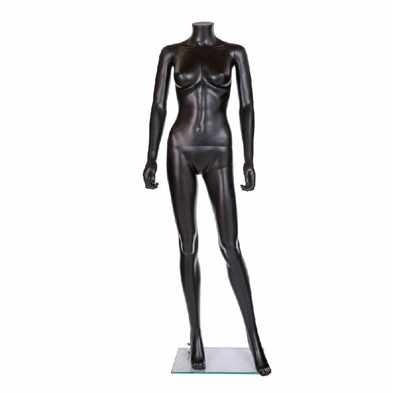 Mannequin femme modulable sans tête jambe avant noir mat_0