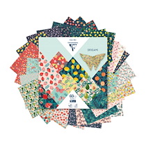 ORIGAMI, POCHETTE DE 60 FEUILLES 70G/M2 AU FORMAT 15X15CM - JARDIN FRUITÉ - LOT DE 5