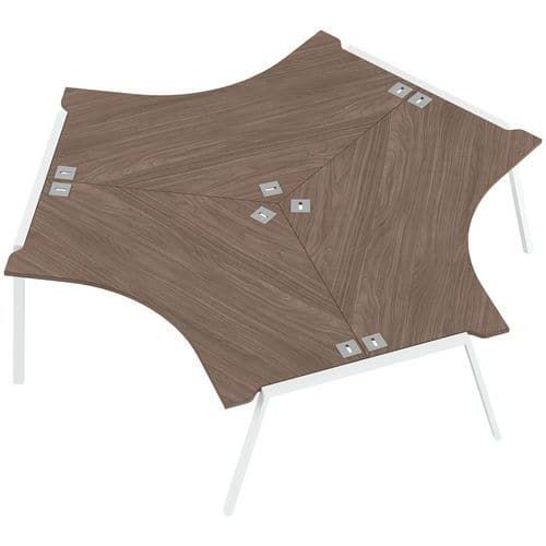 PACK 3 POSTES SYMÉTRIQUES 120 GARY PIED BLANC PLATEAU NOYER - MBA