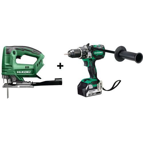 PACK SCIE SAUTEUSE 18V + PERCEUSE VISSEUSE 18V 5AH 136NM