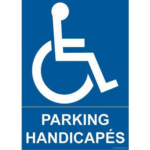 PANNEAU PARKING + PICTO HANDICAPÉ PVC 300X420MM