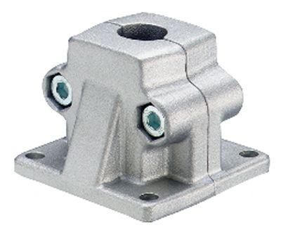 Pied à embase 92-165 - aluminium pelliculé noir ou naturel - fixation avec vis et écrous en acier ou inox_0