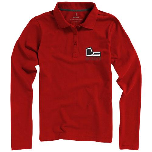 Polo manches longues pour femme Oakville - 100% coton, maille piquée 200 g/m²_0